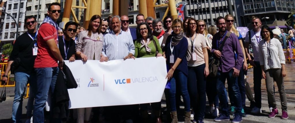  Más de 55 periodistas internacionales, procedentes de 16 países diferentes, se han desplazado a Valencia para conocer y disfrutar de las Fallas