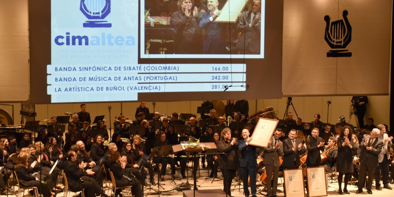  La Sociedad Musical ‘La Artística’ de Buñol gana la 45 edición del Certamen Internacional de Bandas de Música Vila d’Altea