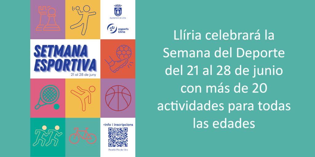  Llíria celebrará la Semana del Deporte del 21 al 28 de junio con más de 20 actividades para todas las edades
