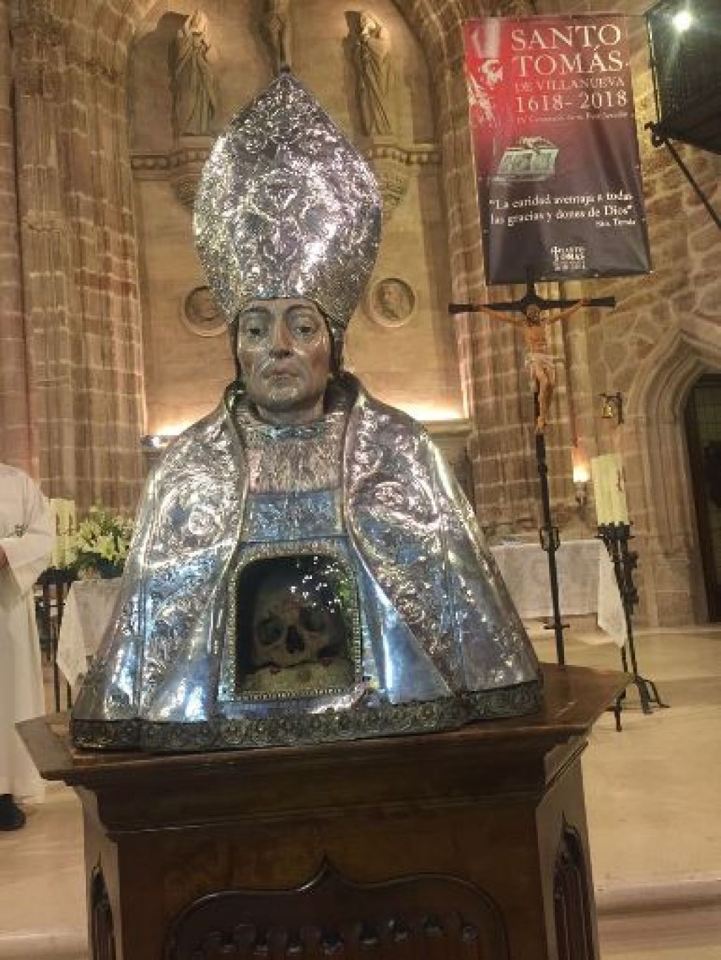  El busto relicario con el cráneo de Santo Tomás de Villanueva