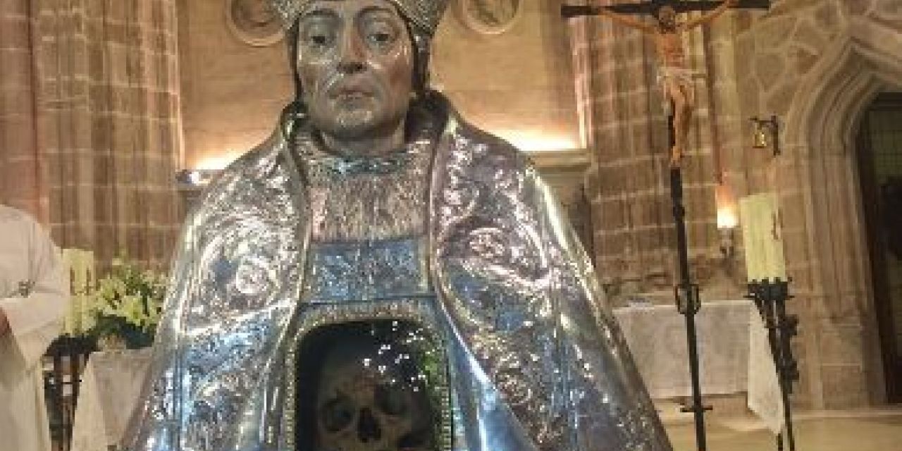  El busto relicario con el cráneo de Santo Tomás de Villanueva