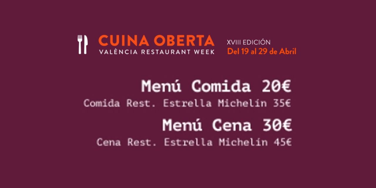  Abre el periodo de reservas para la XVIII Edición de Cuina Oberta de València